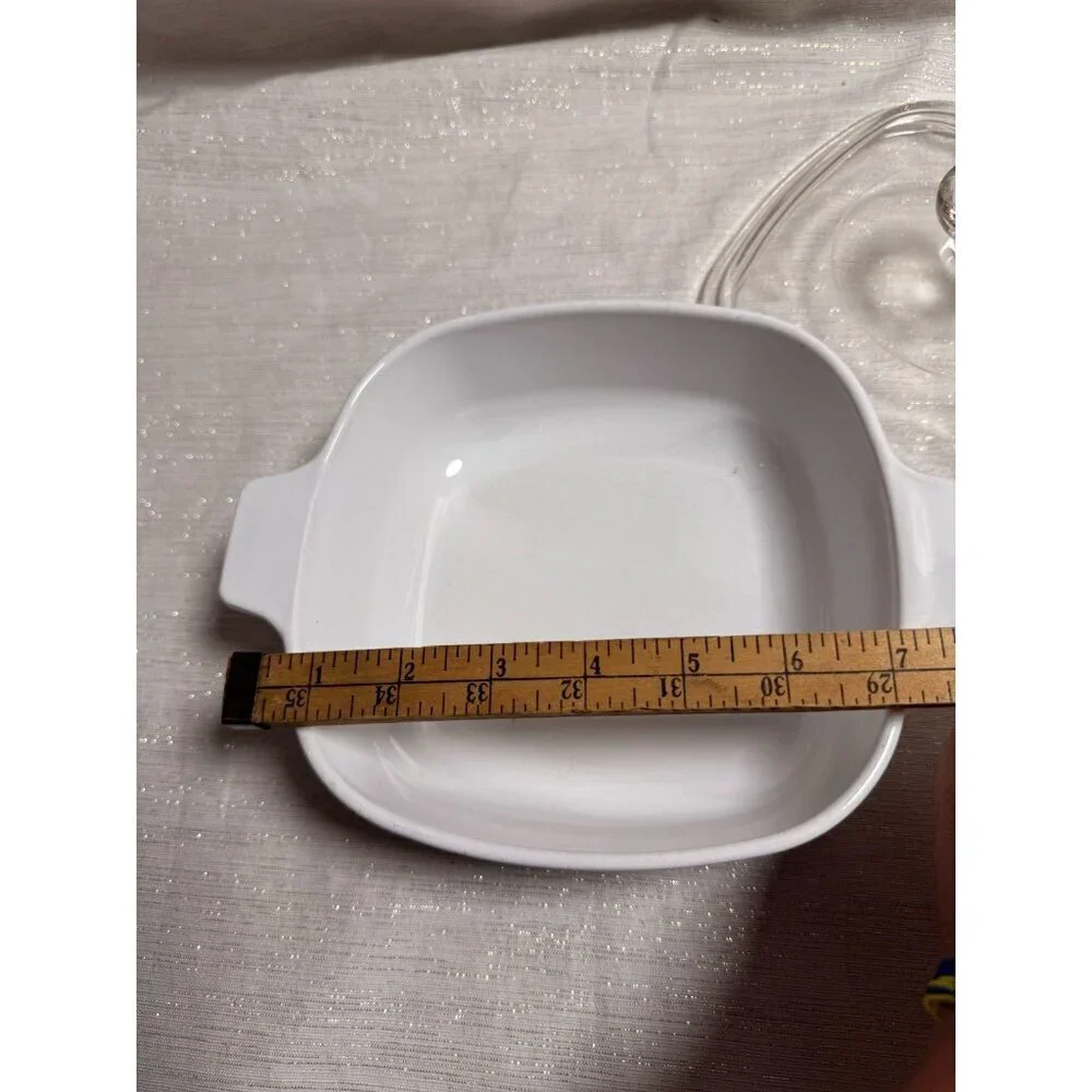 Vintage Corning Ware P-1-B Cornflower 1 Quart Square Casserole Dish with Lid